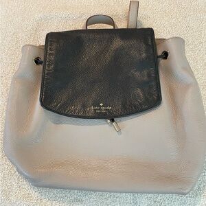 Kate Spade Black and Cream Backpack Purse